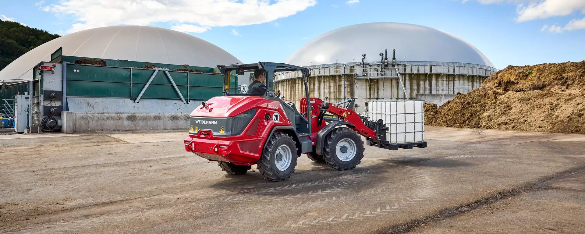 Weidemann Radlader 2060 Fahrerschutzdach mit Palettengabel, Einsatz