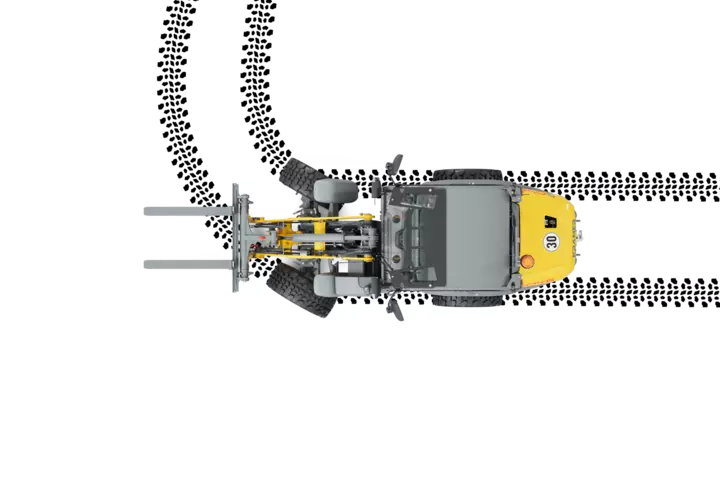 A rendering of the wheel loader 5045 from Kramer.