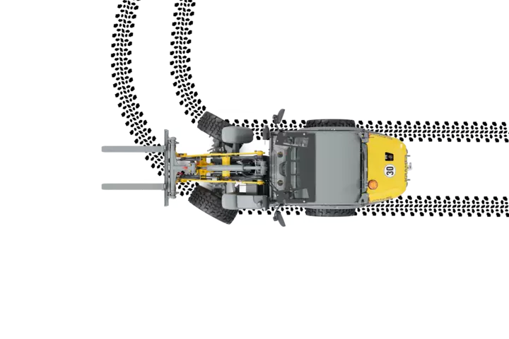 Ein Rendering des Radladers 5045 von Kramer.