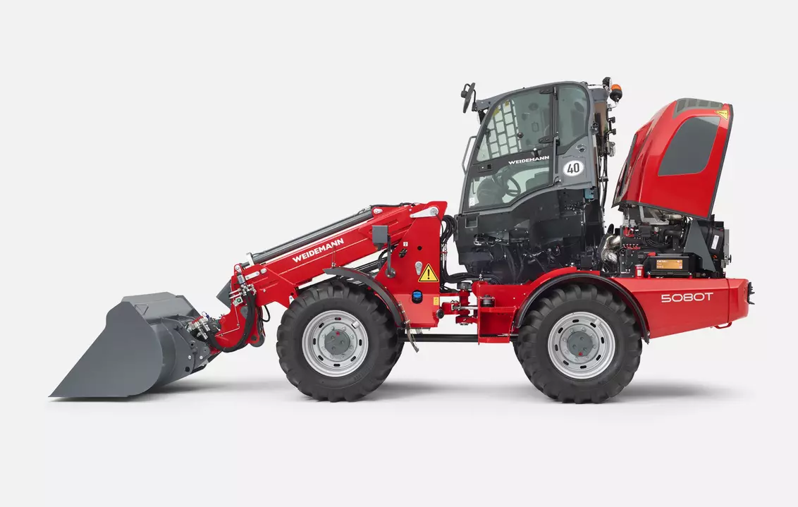 Weidemann telescopic wheel loader 5080T with cabin, studio