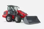Weidemann telescopic wheel loader 5080T cabin with light material bucket, studio