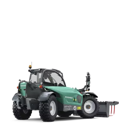 The Kramer telehandler KT407 in a studio.