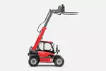 Weidemann telehandler T4512e with pallet fork, studio