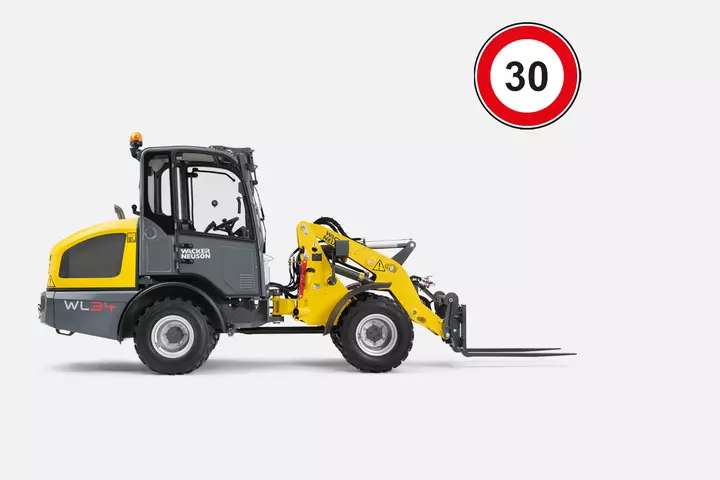 Wacker Neuson wheel loader WL34, Speed 30 km/h