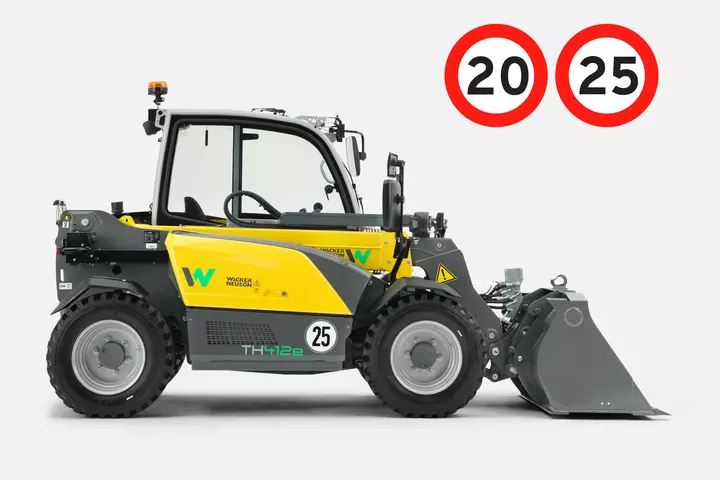 Wacker Neuson Teleskoplader TH412e, Geschwindigkeit 20 km/h, 25 km/h