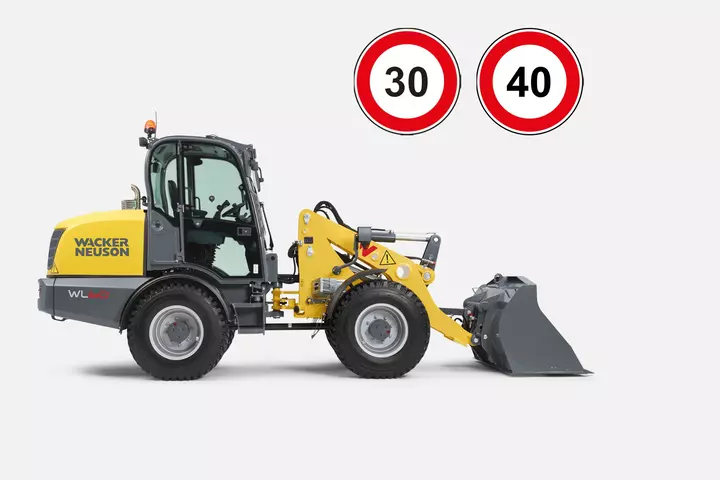 Wacker Neuson Radlader WL60, Geschwindigkeit 30 km/h, 40 km/h 