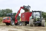 Weidemann telescopic wheel loader 5080T cabin with power grab bucket, appllication