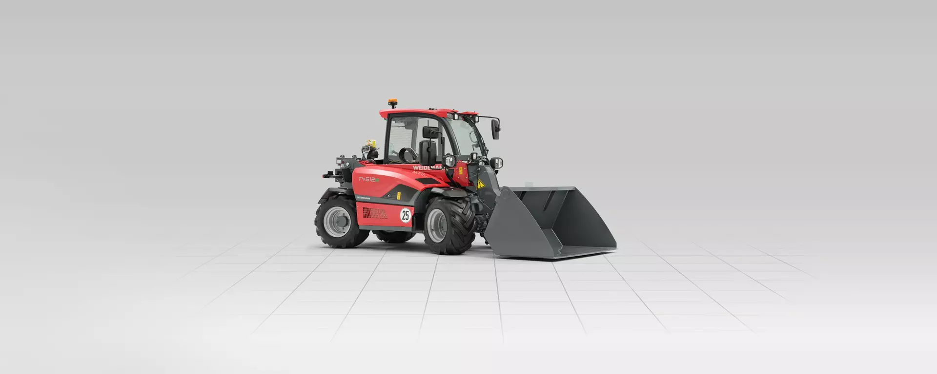 Weidemann Teleskoplader T4512e mit Leichtgutschaufel, Studio