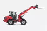 Weidemann telescopic wheel loader 3060T with pallet fork, studio