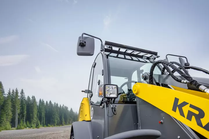 Kramer wheel loaders feature panoramic glazing.