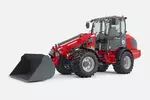 Weidemann telescopic wheel loader 5080T cabin with light material bucket, studio