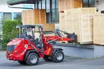 Weidemann attachment Pallet fork, in action industry, Hoftrac 1390