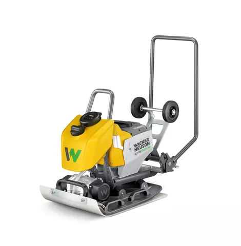 Battery-driven single direction vibratory plate