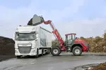 Weidemann telescopic wheel loader 9580T cabin with cargo bucket, applilcation
