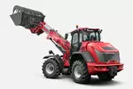 Weidemann telescopic wheel loader 9580T cabin with light material bucket, studio