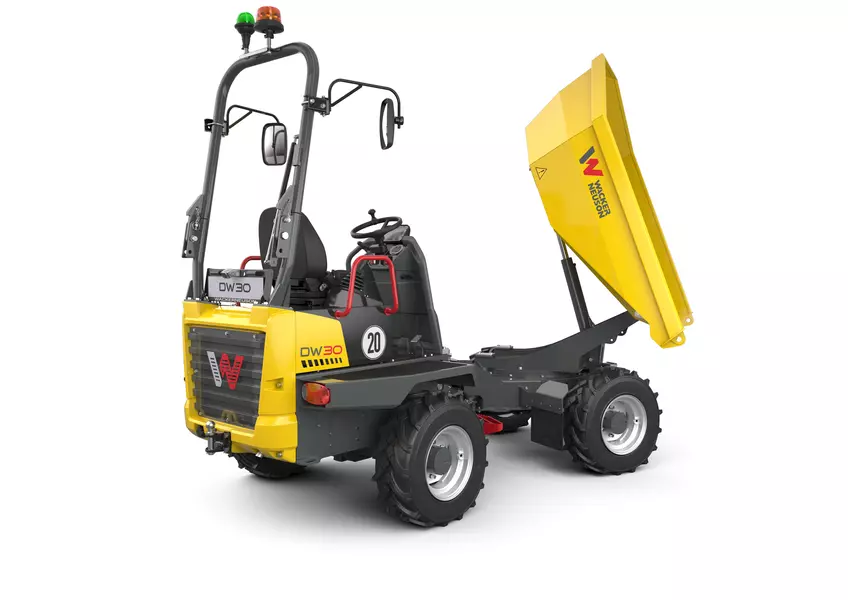 DW30 studio photo, side view with tilt and turn skip tipped
