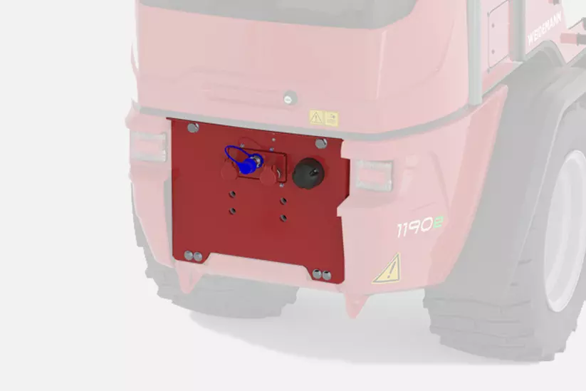 Weidemann Hoftrac 1190e, Heckplatte für Betrieb