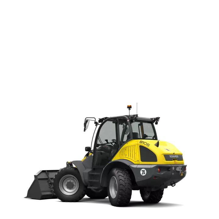 The Kramer wheel loader 8105 in a studio.