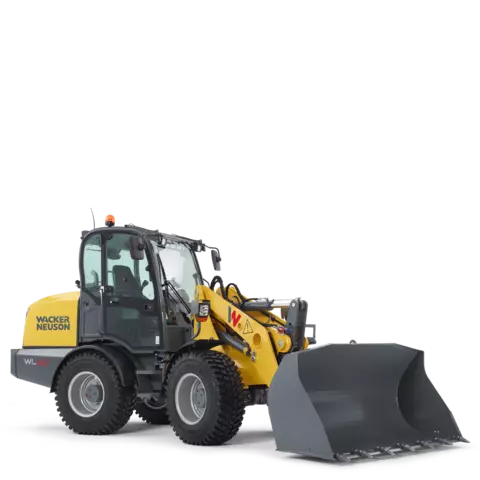 Wacker Neuson wheel loader WL60 with earth bucket, studio