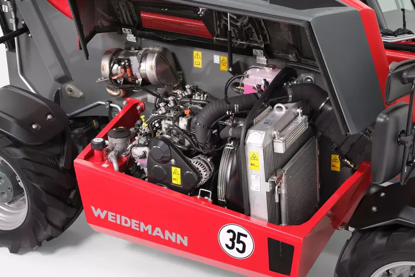 Weidemann Teleskoplader T6025 im Studio, Abgasnorm Motorenauswahl