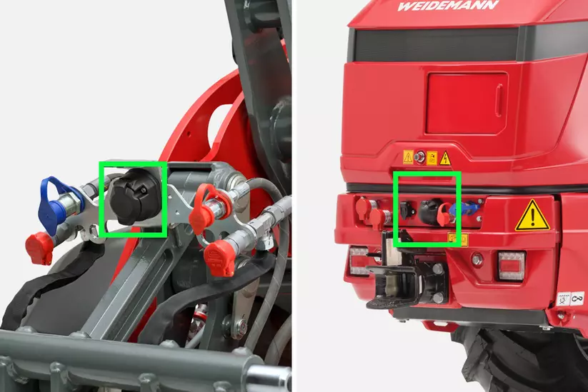Weidemann Hoftrac 1390e Elektroanschlüsse vorne und hinten, Studio