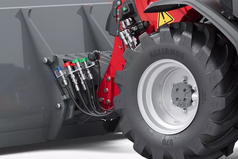 Weidemann  telescopic wheel loader 2060T, 3060T, 4060T in studio, 3rd control circuit with 4 clutches