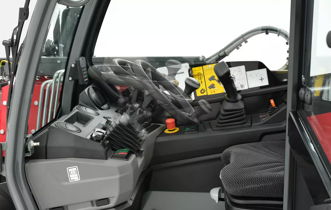 Weidemann telehandler T4512e steering wheel adjustment, studio