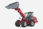 Weidemann telescopic wheel loader 5080T cabin with light material bucket, studio