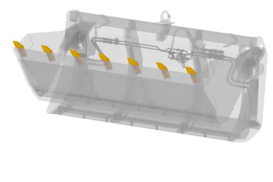 Wacker Neuson attachment, 4-in-1 shovel with fangs and second interchangeable cutting edge