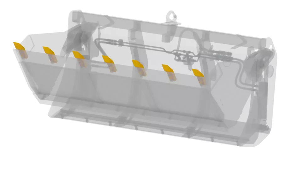 Wacker Neuson attachment, 4-in-1 shovel with fangs and second interchangeable cutting edge