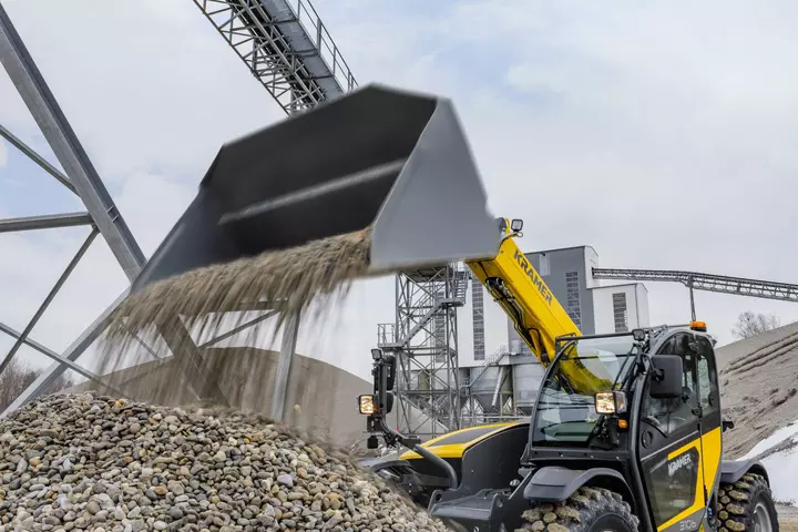 Der Kramer Teleskoplader 3106 hat eine Rüttelfunktion.