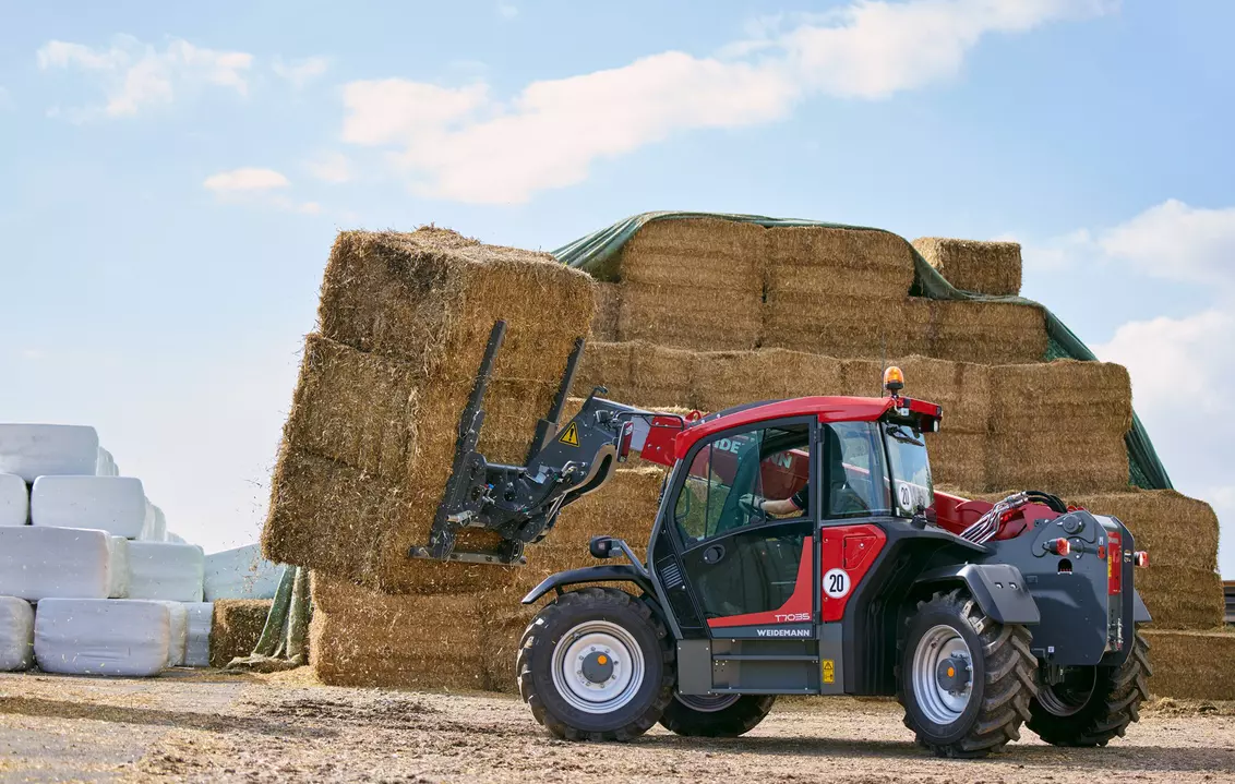 Weidemann Anbaugerät Großballengabel klappbar, Einsatz Landwirtschaft, Teleskoplader T7035