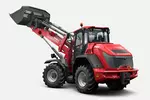 Weidemann wheel loader 9080 cabin with light material bucket, studio