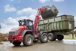 Weidemann telescopic wheel loader 9580T cabin with power grab bucket, application