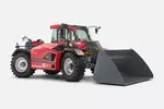 Weidemann telehandler T7042 cabin with light material bucket square, studio