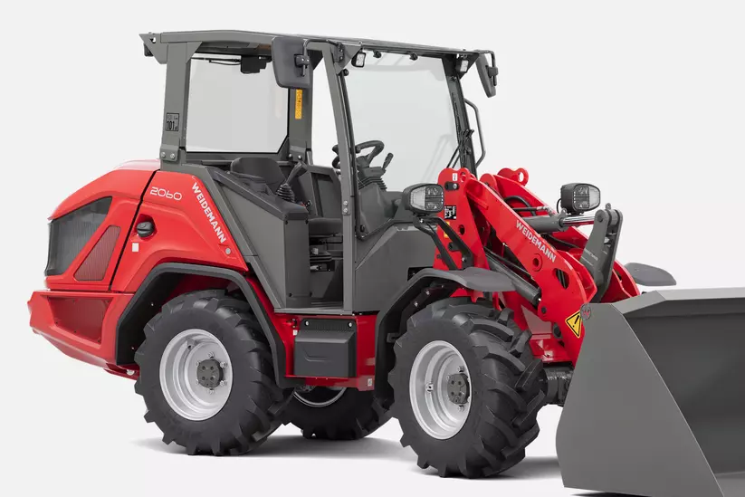Weidemann Radlader 2060 im Studio, Fahrerschutzdach