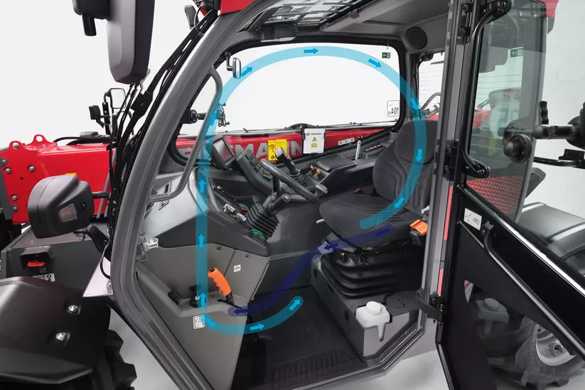 Weidemann Teleskoplader T6025 im Studio, Klimaanlage