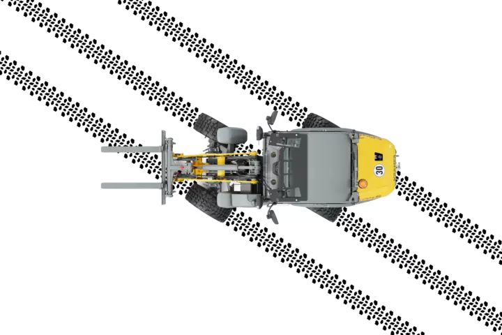 Ein Rendering des Radladers 5045 von Kramer.