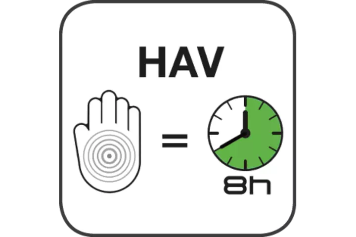 Illustration low hand-arm vibrations (HAV)