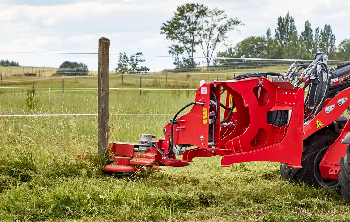 Weidemann Anbaugerät Zaunmäher, Einsatz Landwirtschaft, Hoftrac 1260LP