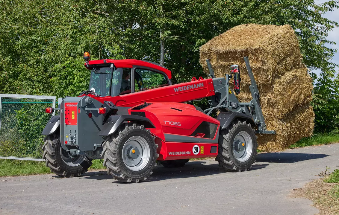 Weidemann Anbaugerät Großballengabel klappbar, Einsatz Landwirtschaft, Teleskoplader T7035