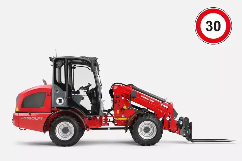 Weidemann telescopic wheel loader 2080LPT, Speed 30 km/h 