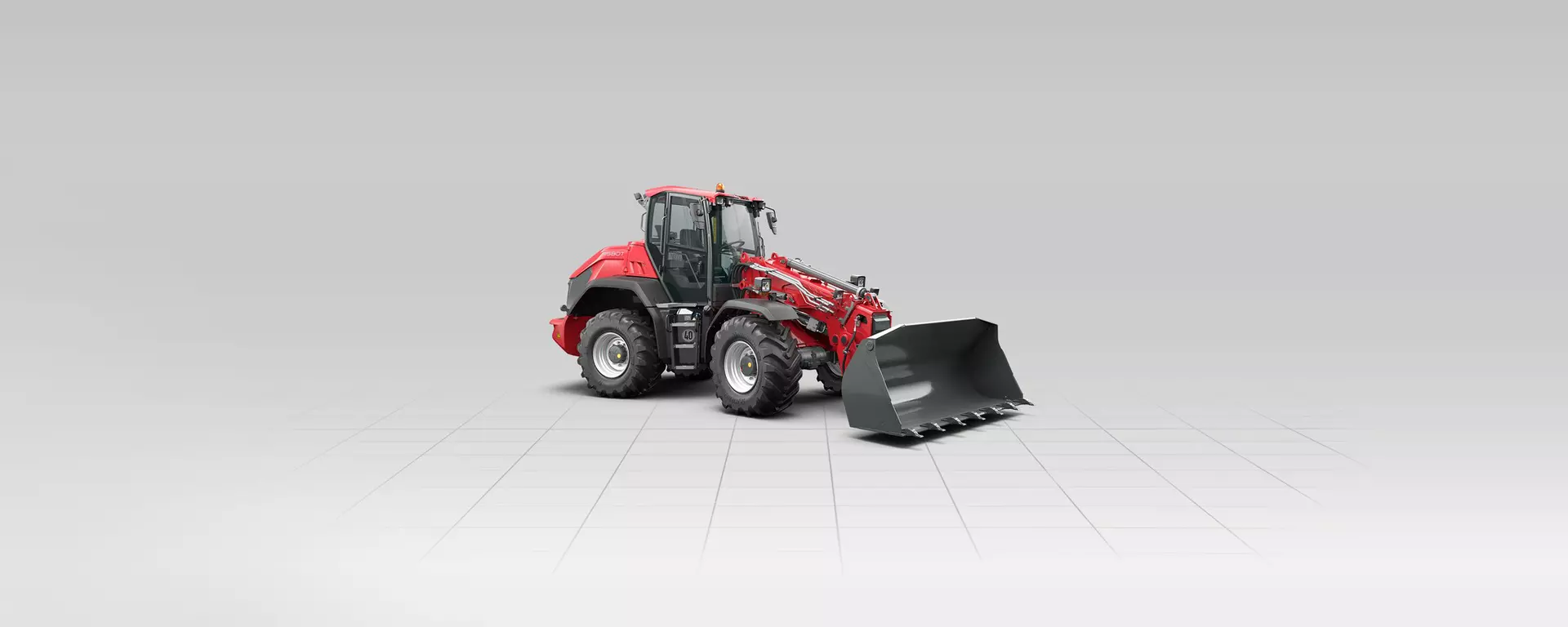 Weidemann Teleskopradlader 9580T Kabine mit Erdschaufel, Studio