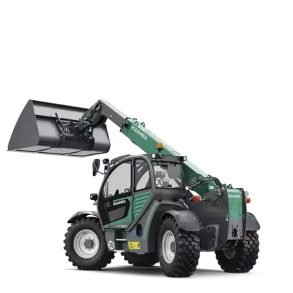 The Kramer telehandler KT357 in a studio.