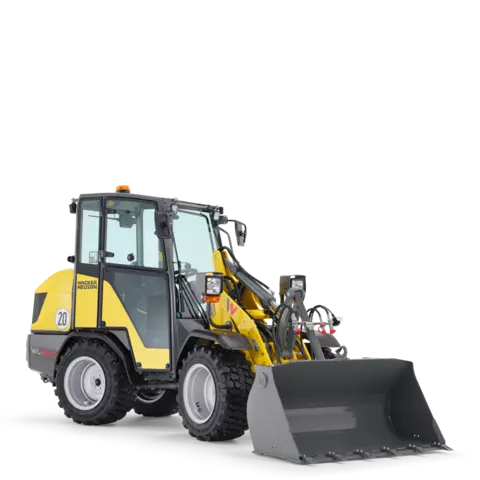Wacker Neuson wheel loader WL250 with light goods bucket, studio