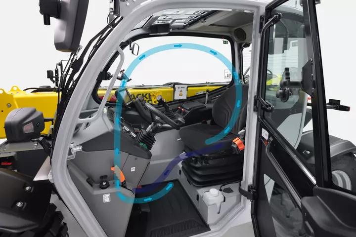 Wacker Neuson telehandler TH625 air conditioning, studio