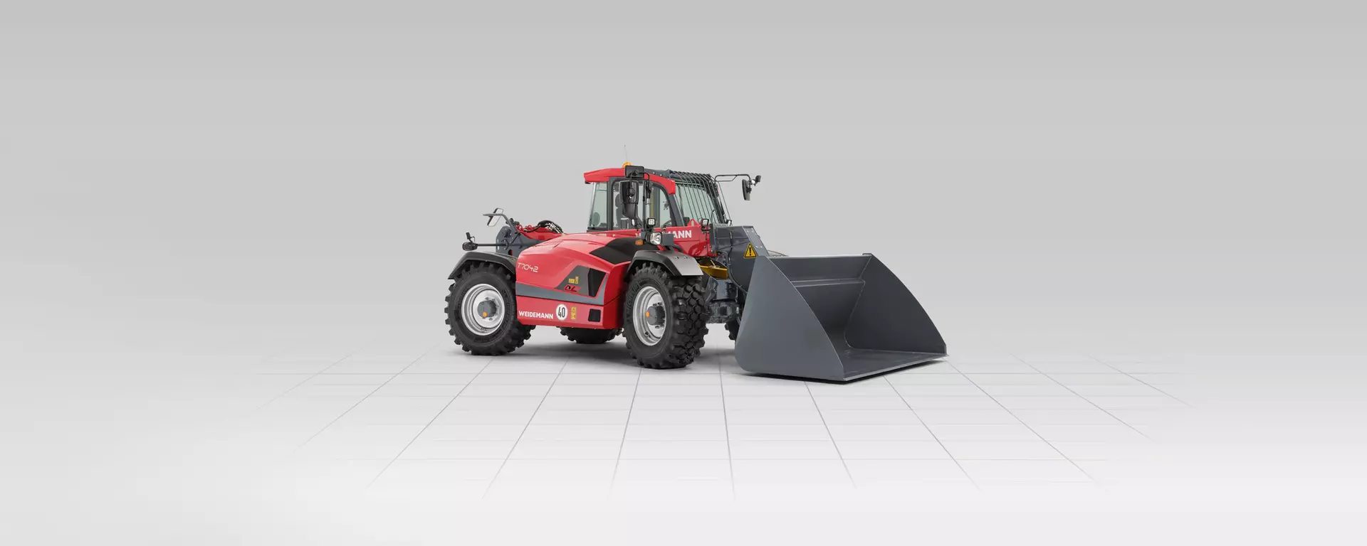 Weidemann Teleskoplader T7042 Kabine mit Leichtgutschaufel, Studio