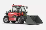 Weidemann telehandler T4512e with light weight bucket, studio