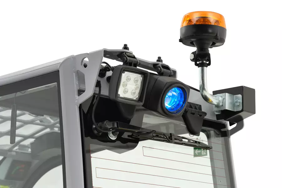 Wacker Neuson telehandler TH412e Blue Saftey Light, studio