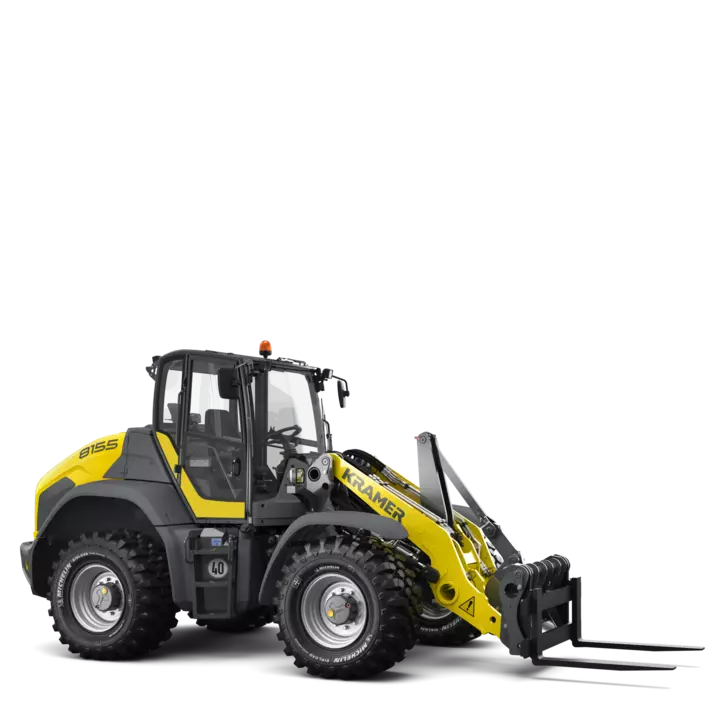 The Kramer wheel loader 8155 in a studio.